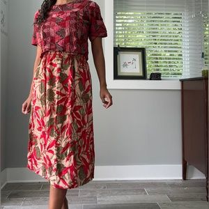 Vintage tropical print skirt
